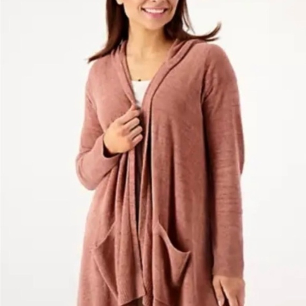 🌸S19 - Barefoot Dreams CozyChic UltraLite Hooded Seashore Cardigan🏖️